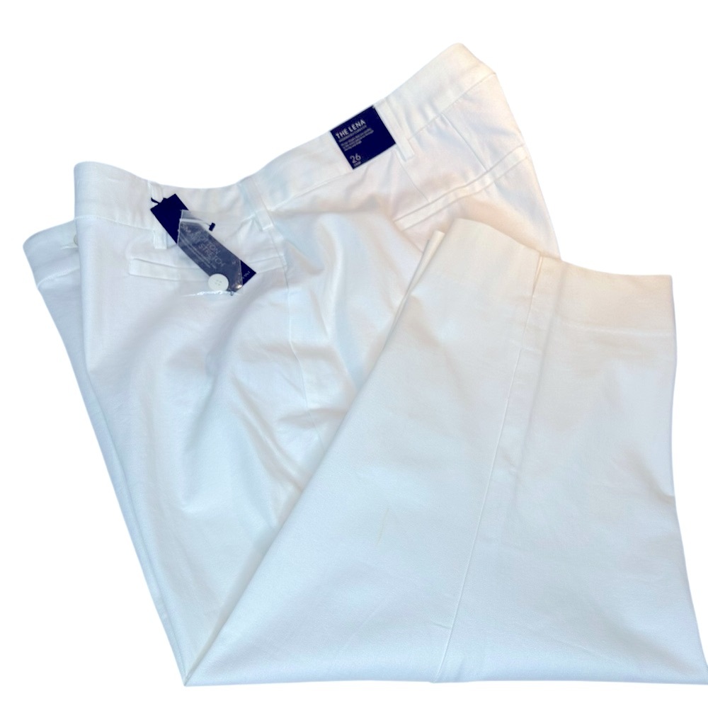 NEW Lane Bryant White Crop Pants The Lena Size 26 WITH FLAW